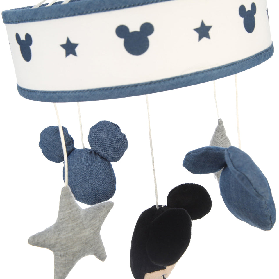Disney Mickey Mouse Hello World Star/Icon Nursery Crib Musical Mobile Blue Male - Premium Crib Mobiles from Disney - Just $43.99! Shop now at Kis'like