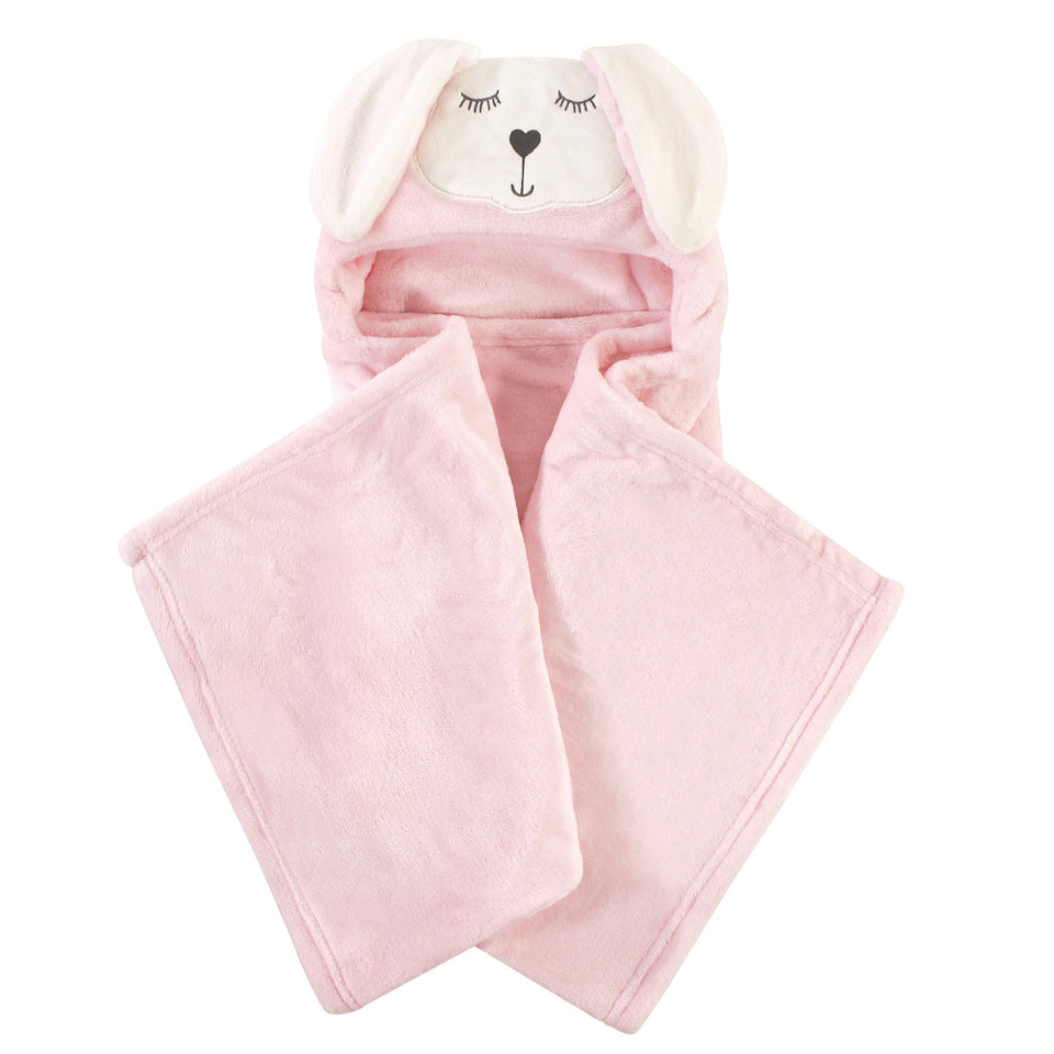 Hudson Baby Plush Hooded Blanket, Modern Bunny One Size - Premium Baby Plush Blankets from Hudson Baby - Just $15.99! Shop now at Kis'like