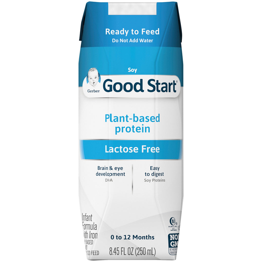 (Pack of 2) Gerber Good Start Soy Non-GMO Ready to Feed Liquid Infant Formula, Stage 1, 33.8 Fl Oz, 4 Count @generated - Premium Gerber Baby Formula from Gerber Good Start - Just $35.71! Shop now at Kis'like