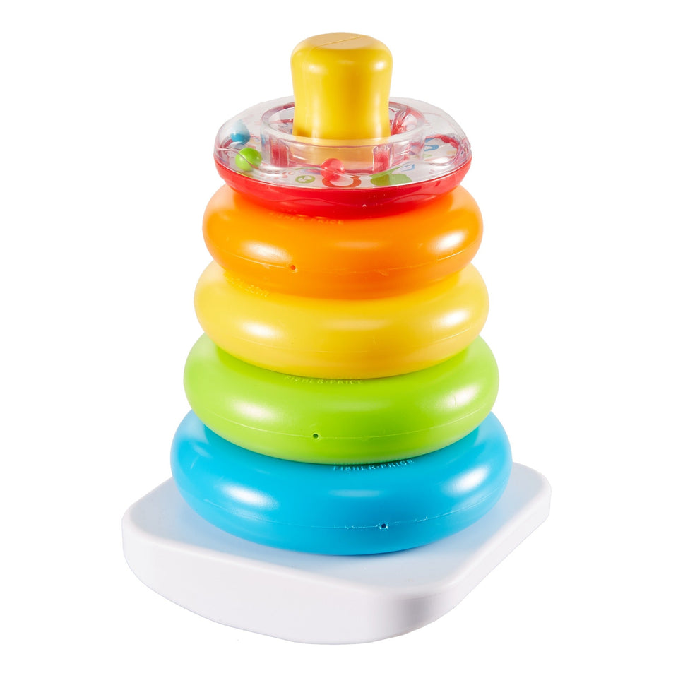 Fisher-Price Rock-a-Stack Classic with 5 Colorful Rings Multicolor - Premium Shape Sorters and Stacking Toys from Fisher-Price - Just $7.99! Shop now at Kis'like