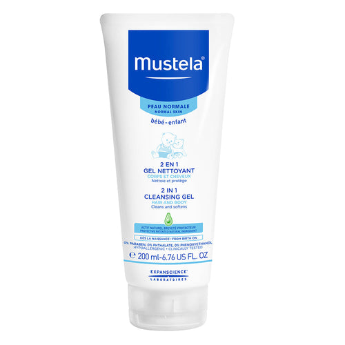 Mustela Baby 2 in 1 Cleansing Gel, Wash & Shampoo with Natural Avocado Perseose, 6.76 fl oz None PACK OF 1 - Premium Baby Shampoos & Body Washes from Mustela - Just $13.99! Shop now at Kis'like