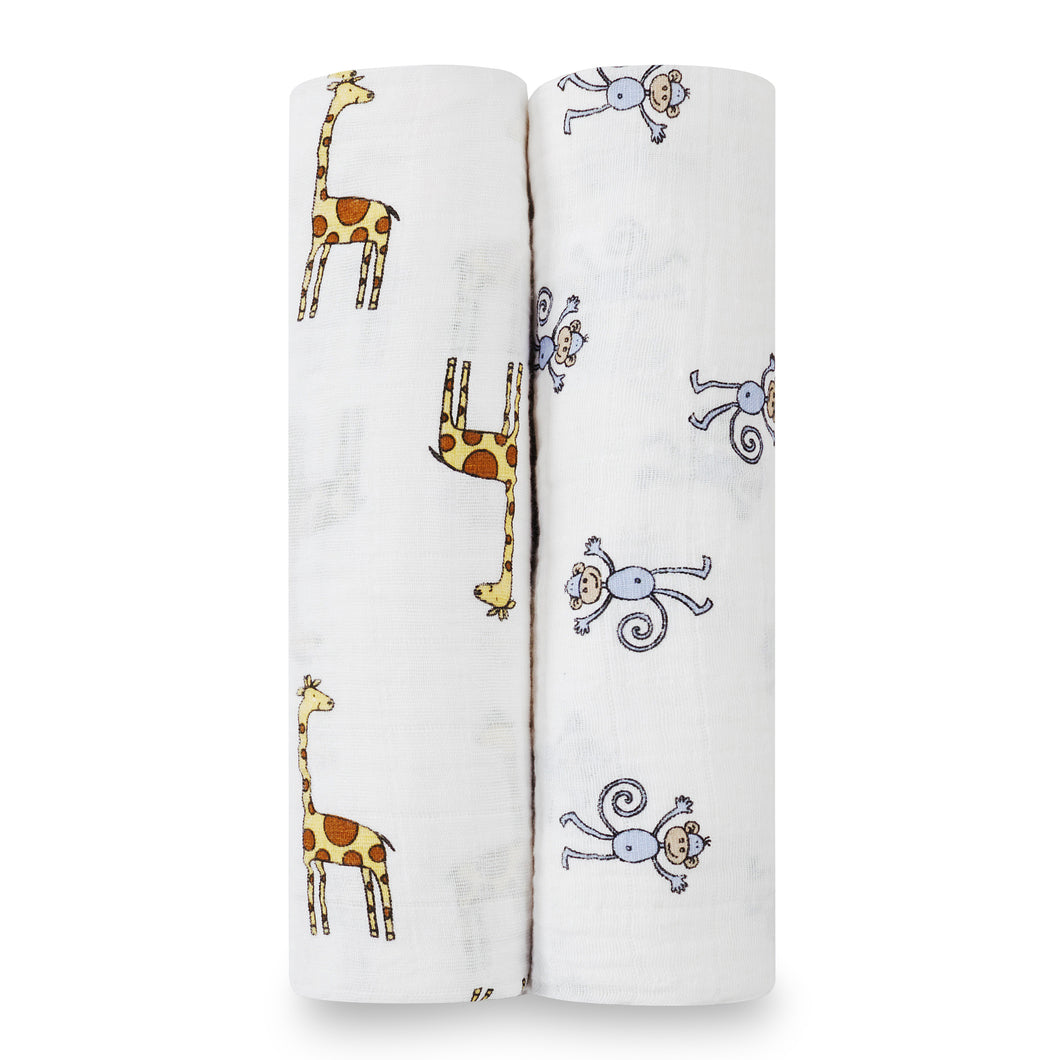 aden + anais classic swaddles jungle jam 2-pack Gray One Size - Premium Baby Proofing for Newborns from aden + anais - Just $35.72! Shop now at Kis'like