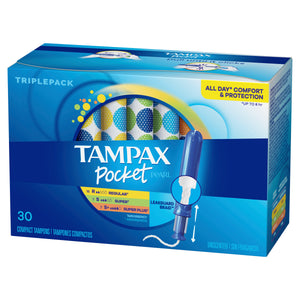 Tampax Pocket Pearl Tampons, Unscented, Reg/Sup/Sup+, Multi, 30 Ct White - Premium HSA Eligible Feminine Care from Tampax - Just $17.62! Shop now at Kis'like