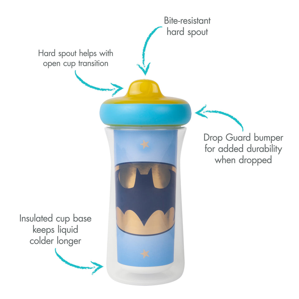 DC Justice League Batman Insulated Sippy Cup 9 Oz - 1 Pack - Premium Toddler Feeding from The First Years - Just $14.02! Shop now at Kis'like