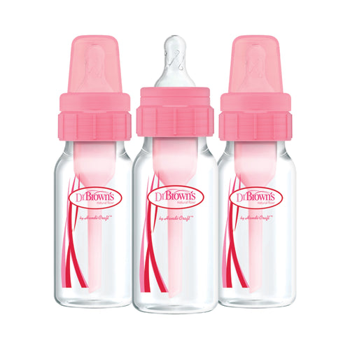 Dr. Brown's Original Baby Bottle, Pink, 4 Ounce, 3-Pack 4 oz - Premium Bottle Feeding from Dr. Brown's - Just $15.99! Shop now at Kis'like