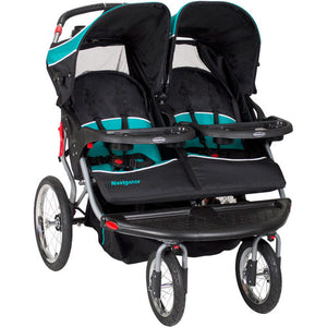 Baby Trend Navigator Double Jogging Stroller, Tropic Black - Premium Double Strollers from Baby Trend - Just $225.99! Shop now at Kis'like