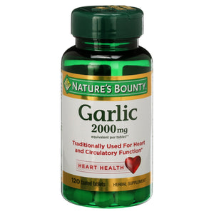 Nature's Bounty Garlic Tablets, Heath Health, 2000 Mg, 120 Ct Original 4 Bottles each of 12 - Premium Cholesterol Support from Nature's Bounty - Just $11.99! Shop now at KisLike