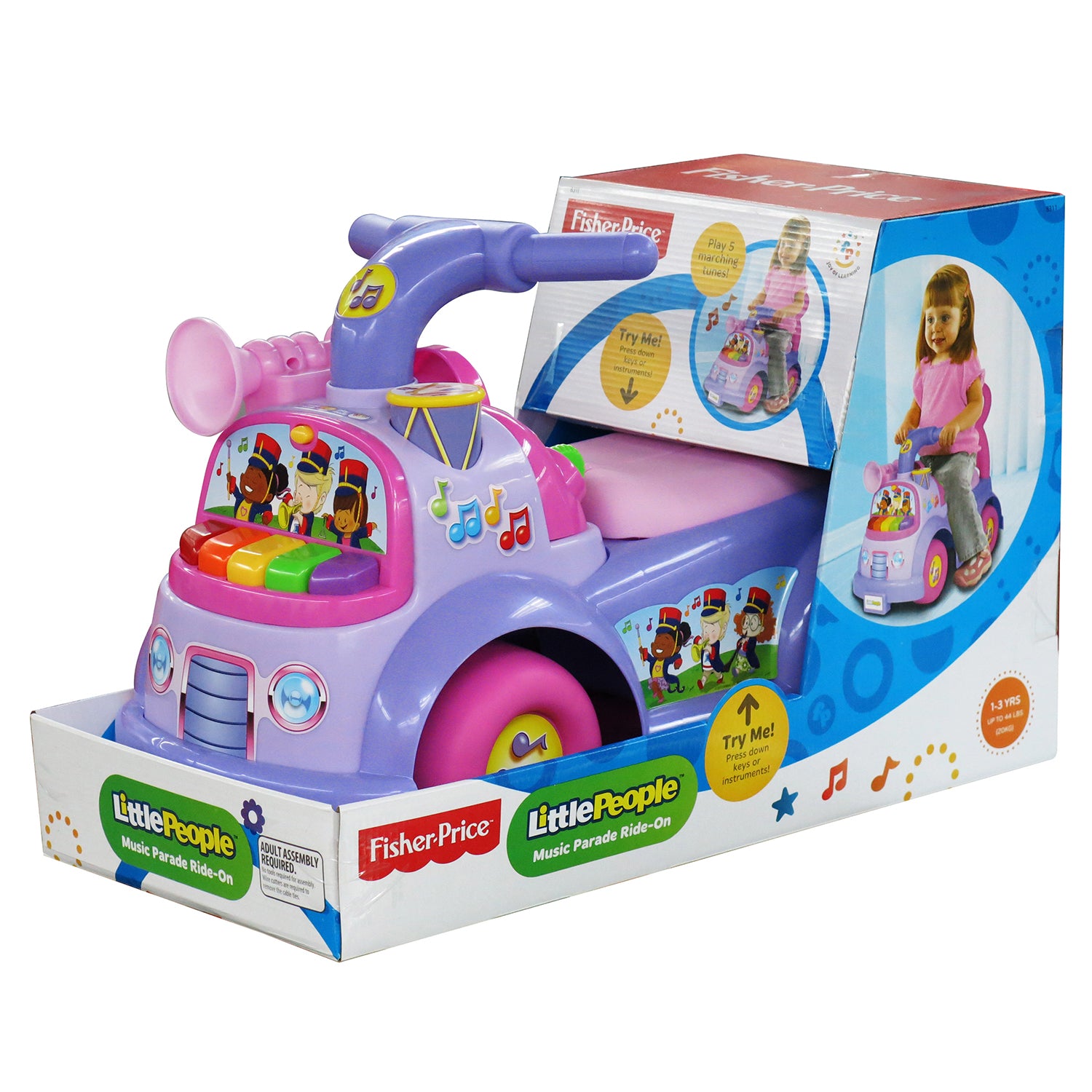 Fisher price music parade ride 2024 on pink