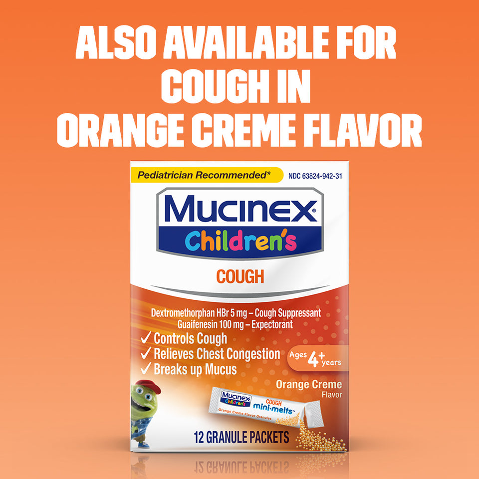 Mucinex Children's Chest Congestion Expectorant Mini-Melts, Bubblegum, 12 Count Pink 12 ct - Premium Cough & Cold Must Haves from Mucinex - Just $18.28! Shop now at Kis'like