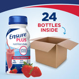 Ensure Plus Nutrition Shake, 24 Count, With 16 Grams of High-Quality Protein, Meal Replacement Shakes, Strawberry, 8 fl oz - Premium Ensure Plus from Ensure - Just $47.99! Shop now at Kis'like