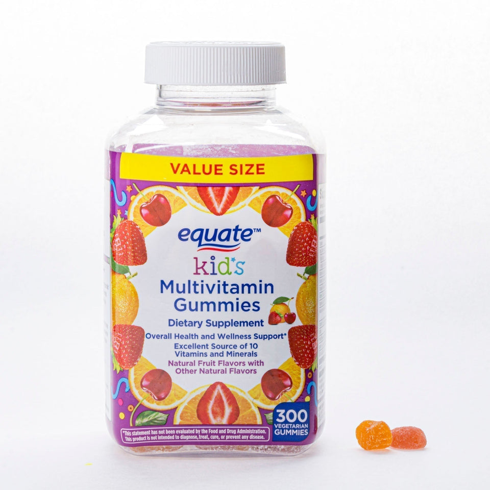Equate Kid's Multivitamin Vegetarian Gummies Value Size, 300 count Natural Fruit Flavors with Other Natural 300 Vegetarian Gummi - Premium Kid's Equate Vitamins from Equate - Just $17.99! Shop now at KisLike