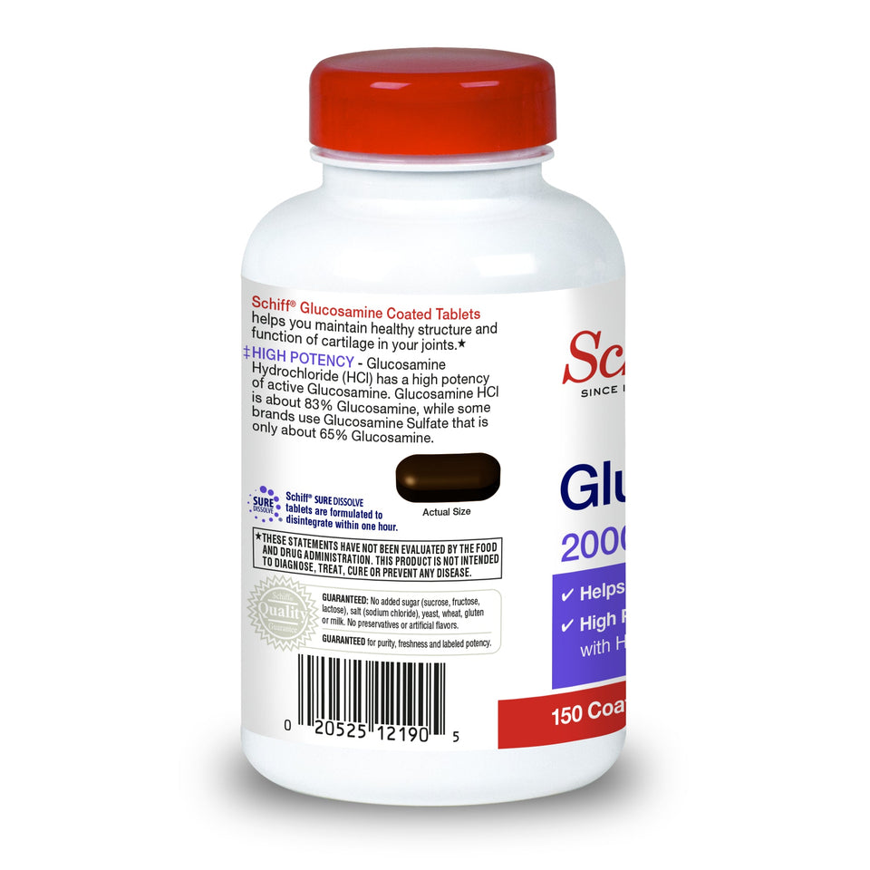 Schiff Glucosamine + Hyaluronic Acid Tablets, 2000 Mg. 150 Ct Multicolor 150 TAB - Premium Supplements from Schiff - Just $15.99! Shop now at Kis'like