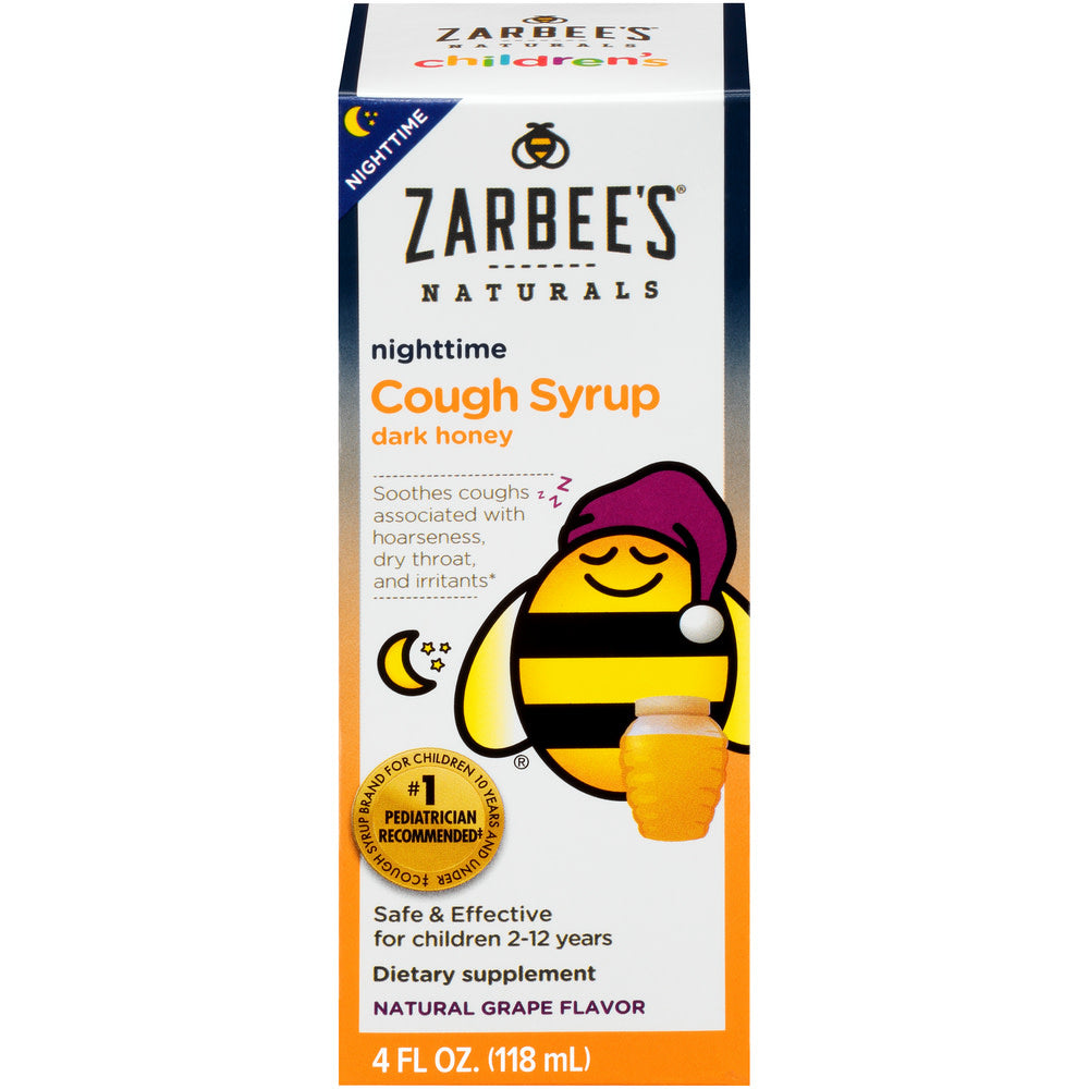 Zarbee's Naturals Children's Cough Syrup with Dark Honey Daytime & Nighttime, Grape, 4 Ounces Multicolor 4 FZ - Premium Kids' Cough Cold from Zarbee's - Just $16.03! Shop now at Kis'like