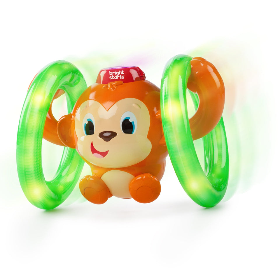 Bright Starts Roll & Glow Monkey Toy with Lights and Melodies, Ages 6 months + Multicolor One Size - Premium Baby Learning Toys from Bright Starts - Just $16.99! Shop now at KisLike
