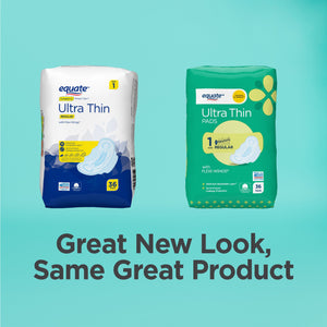 Equate Ultra Thin Pads with Wings, Regular, Size 1, 216 Count White - Premium Equate Pads from Equate - Just $20.99! Shop now at Kis'like
