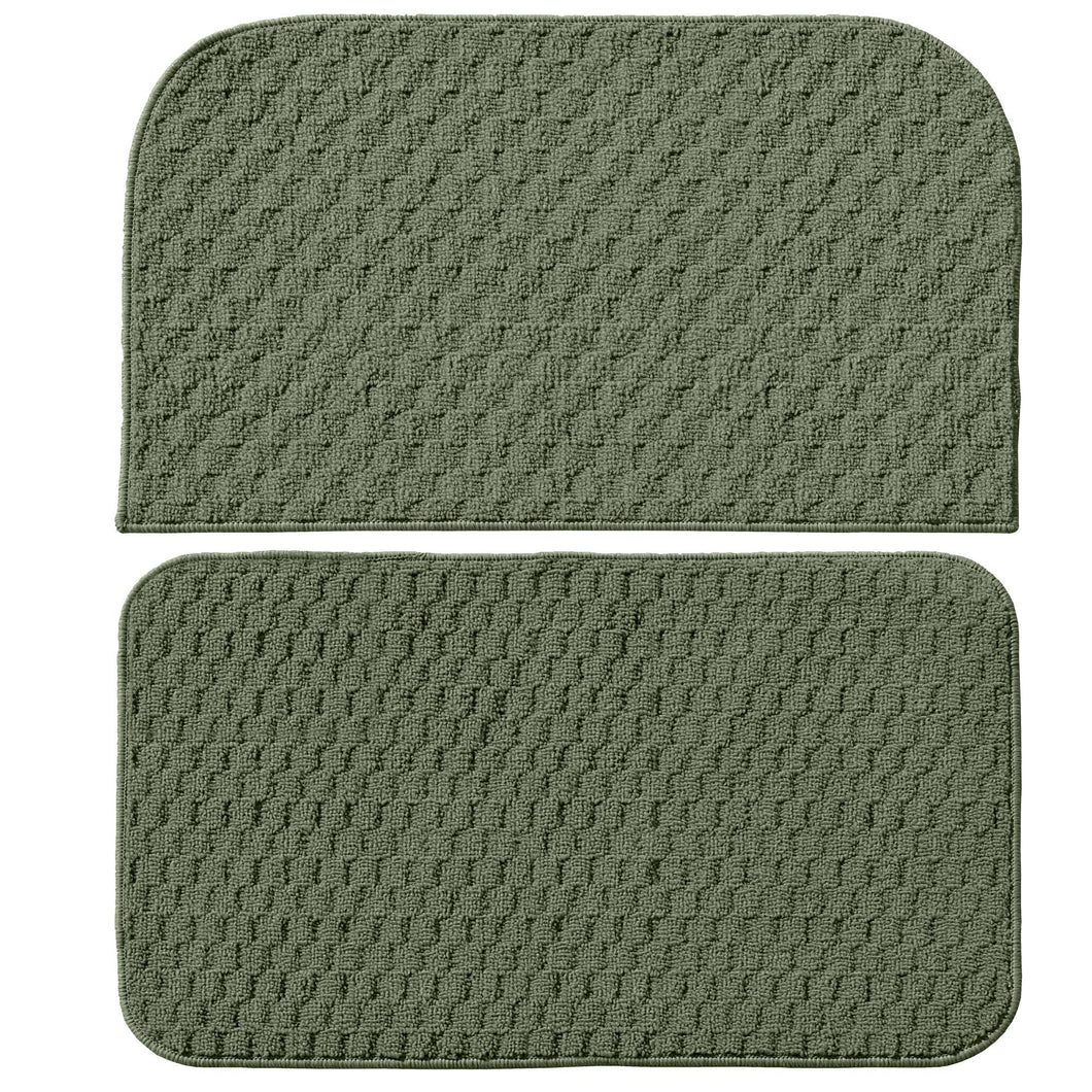 Garland Rug Town Square 2pc Kitchen Rug Set 18 in. x28 in. Slice & 18 in. x28 in. Mat Sage Green 18