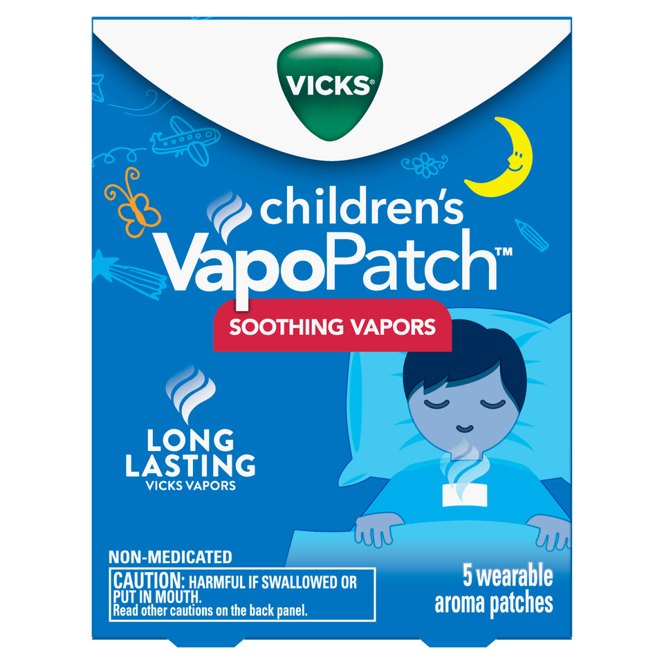 Vicks Children's VapoPatch with Lasting Soothing Vicks Vapors, 5 Ct White - Premium Kids' Cough Cold from Vicks - Just $17.68! Shop now at Kis'like
