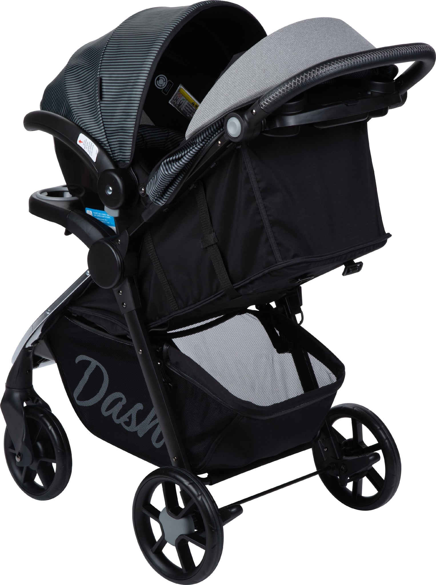 monbebe metro travel system stroller Monbebe Dash Travel System Stroller and Infant Car Seat, Pinstripe Gray Pinstripe One Size
