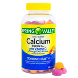 Spring Valley Calcium 500mg + Vitamin D3 Gummies, 100ct Orange 100 - Premium Supplements from Spring Valley - Just $11.99! Shop now at Kis'like