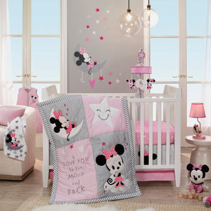 Disney Baby Minnie Mouse Pink 4-Piece Nursery Crib Bedding Set by Lambs & Ivy - Premium All Crib Bedding Sets from Lambs & Ivy - Just $116.99! Shop now at Kis'like