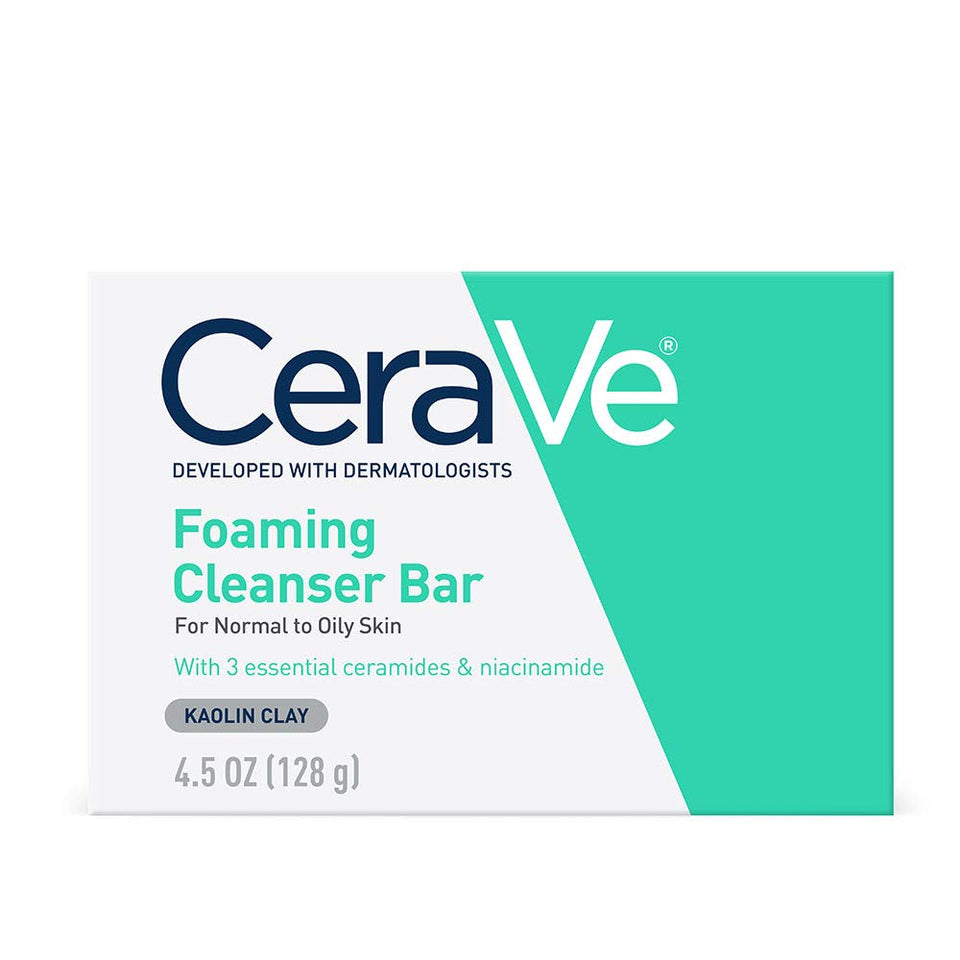 CeraVe Foaming Cleanser Bar | Soap-Free Body and Face Cleanser Bar for Oily Skin | Fragrance Free | 4.5 Ounce - Premium Bars from CeraVe - Just $9.89! Shop now at KisLike