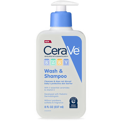 CeraVe Baby Wash & Shampoo | Fragrance, Paraben, & Sulfate Free Shampoo for Tear-Free Baby Bath Time | 8 Ounce 8 Fl Oz (Pack of 1) - Premium Shampoo from CeraVe - Just $11.89! Shop now at KisLike