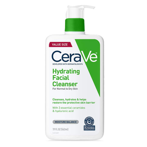 CeraVe Hydrating Facial Cleanser | Moisturizing Non-Foaming Face Wash with Hyaluronic Acid, Ceramides and Glycerin | Fragrance Free Paraben Free | 19 Fluid Ounce 19 Fl Oz (Pack of 1) - Premium Washes from CeraVe - Just $24.89! Shop now at KisLike
