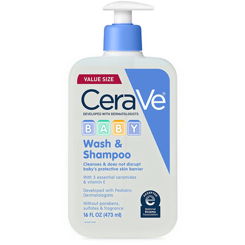 CeraVe Baby Wash & Shampoo | 2-in-1 Tear-Free for Skin Hair Fragrance, Paraben, Dye, Phthalates Sulfate Free Bath| Soap with Vitamin E 16 Ounce - Premium Shampoo from CeraVe - Just $20.89! Shop now at KisLike