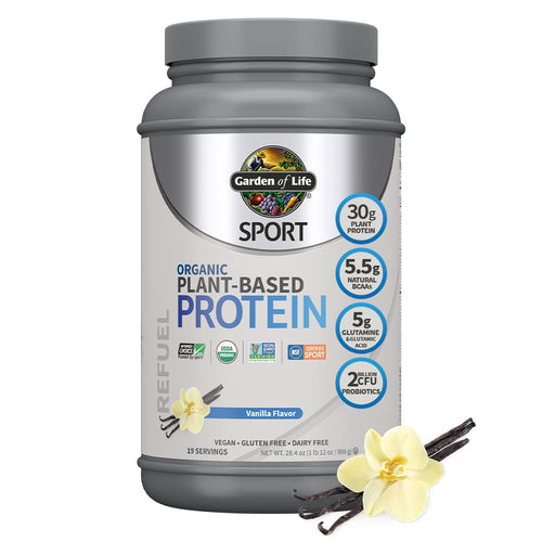 Garden of Life Organic Vegan Sport Protein Powder, Vanilla - Probiotics, BCAAs, 30g Plant Protein for Premium Post Workout Recovery - NSF Certified, Keto, Gluten & Dairy Free, Non GMO 19 Servings 19.0 Servings (Pack of 1) - Premium Blends from Garden of Life - Just $60.89! Shop now at KisLike