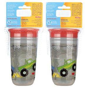 Nuby 2 Pk 10oz Insulated Light Up 360 Wonder Cup, Trucks Red - Premium Sippy Cups from Nuby - Just $19.52! Shop now at Kis'like