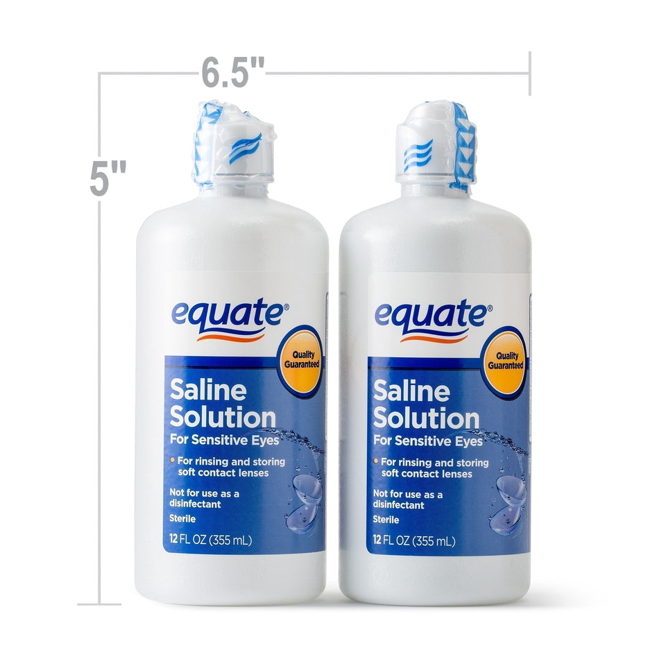 Equate Saline Solution for Sensitive Eyes, 12 oz, 2 Pk Multicolor - Premium Equate Contact Lens Solution from Equate - Just $7.99! Shop now at KisLike
