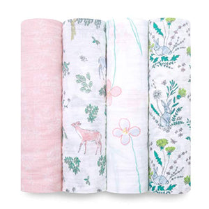 aden + anais classic swaddles forest fantasy 4-pack Pink - Premium Baby Proofing for Newborns from aden + anais - Just $53.57! Shop now at Kis'like