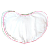 NuAngel Large Contoured Burp Pads - Pink/Green Trim- 2 count White with pink/mint green trim L - Premium Bibs and Burp Cloths from NuAngel - Just $15.99! Shop now at Kis'like
