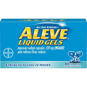 Aleve Liquid Gels with Naproxen Sodium, Pain Reliever/Fever Reducer, 220 mg, 80 Ct Red - Premium Headaches & Fever from Aleve - Just $17.99! Shop now at KisLike