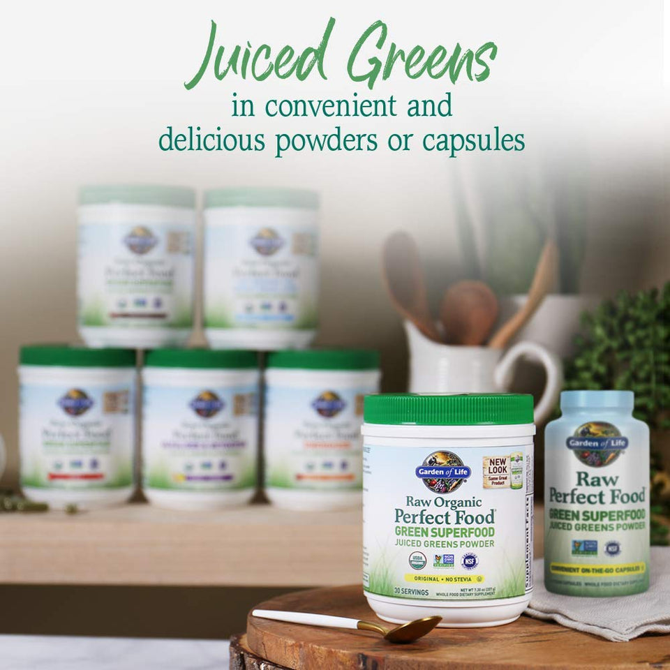 Garden of Life Raw Organic Perfect Food Green Superfood Juiced Greens Powder - Original Stevia-Free, 30 Servings, Non-GMO, Gluten Free Whole Food Dietary Supplement, Alkalize, Detoxify, Energize 30 Servings (Pack of 1) - Premium Acidophilus from Garden of Life - Just $40.89! Shop now at KisLike