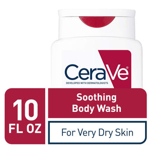 CeraVe Soothing Body Wash for Dry Skin | Shower Oil for Sensitive, Dry, Itchy, and Eczema-Prone Skin | Fragrance Free & Paraben Free & Sulfate Free | 10 oz - Premium Eczema, Psoriasis & Rosacea Care from CeraVe - Just $19.89! Shop now at Kis'like