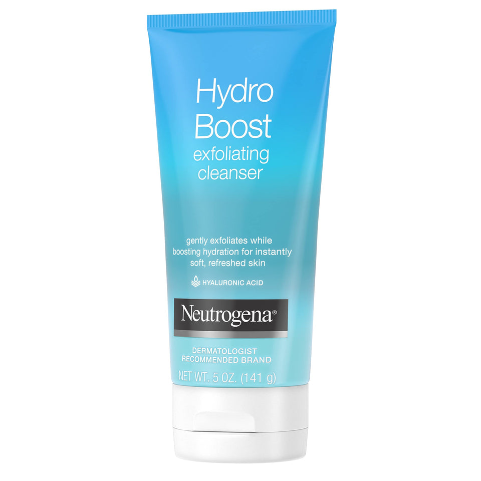 Neutrogena Hydro Boost Gentle Exfoliating Daily Facial Cleanser with Hyaluronic Acid, Clinically Proven to Increase Skin's Hydration Level, Non-Comedogenic Oil-, Soap- & Paraben-Free, 3 x 5 Oz - Premium Washes from Neutrogena - Just $35.89! Shop now at KisLike