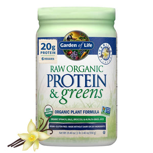 Garden of Life Raw Organic Protein & Greens Vanilla - Vegan Protein Powder for Women and Men, Plant and Pea Proteins, Greens & Probiotics, Gluten Free Low Carb Shake Made Without Dairy 20 Servings 20.0 Servings (Pack of 1) - Premium Blends from Garden of Life - Just $42.89! Shop now at Kis'like