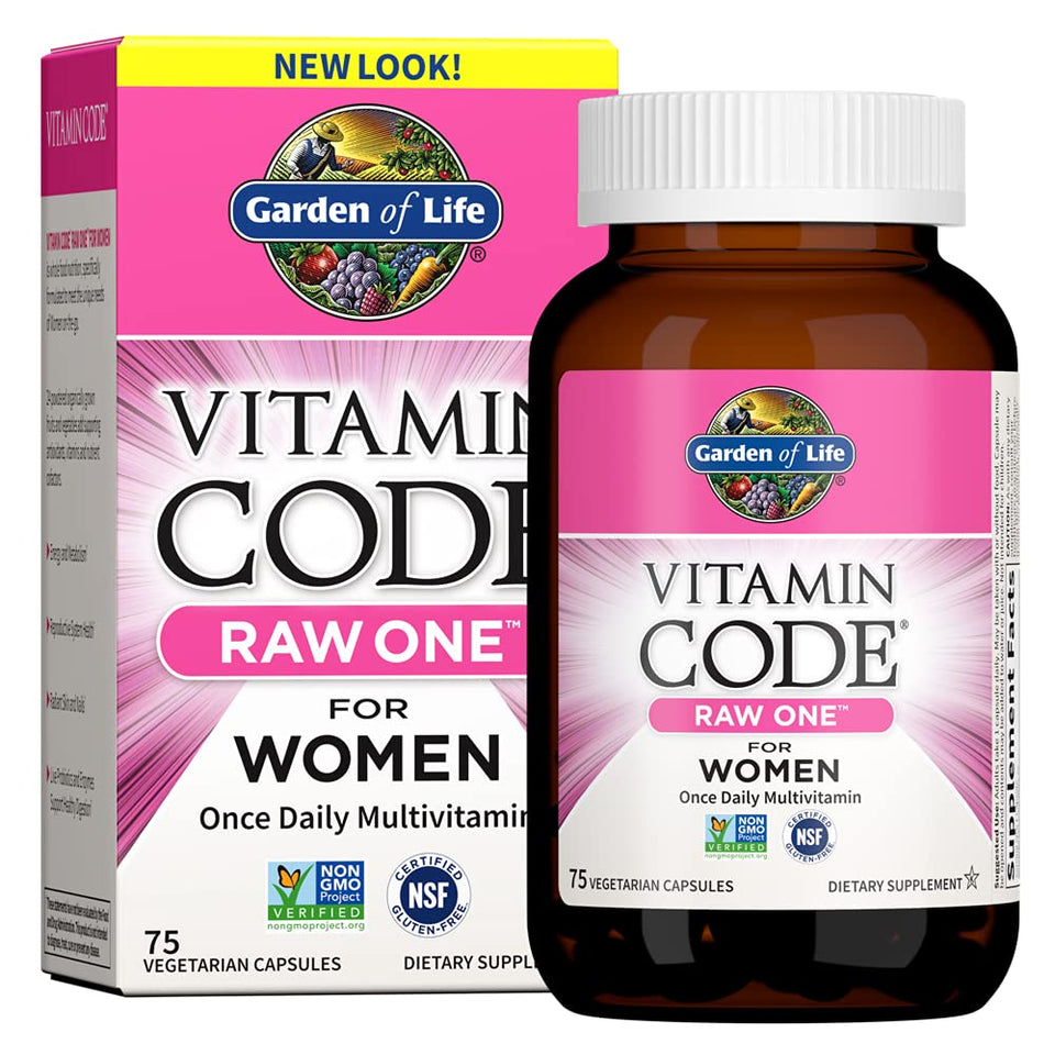 Garden of Life Vitamin Code Raw One Once Daily Multivitamin Capsules, Fruits, Veggies, Probiotics for Womens Health, Vegetarian, Gluten Free, 75 Count - Premium Multivitamins from Garden of Life - Just $36.89! Shop now at KisLike