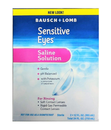 Sensitive Eyes Contact Lens Solution by Bausch & Lomb, Sensitive Eyes Solution for Soft Contact & Gas Permeable Lenses, Saline Solution with Potassium, 12 Fl Oz (Pack of 2) Sensitive Eyes Saline 2x12oz - Premium Soaking Solutions from Bausch & Lomb - Just $9.89! Shop now at Kis'like