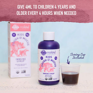 Garden of Life Elderberry Zinc Immune Support for Kids, mykind Organics Kids Cough & Mucus Immune Syrup with Ivy Leaf, Vitamin C and Echinacea for Children, Alcohol Free, No Added Sugars, 3.92 fl oz - Premium Cough Syrups from Garden of Life - Just $18.89! Shop now at Kis'like