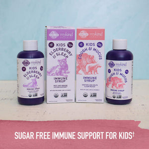 Garden of Life Elderberry Zinc Immune Support for Kids, mykind Organics Kids Cough & Mucus Immune Syrup with Ivy Leaf, Vitamin C and Echinacea for Children, Alcohol Free, No Added Sugars, 3.92 fl oz - Premium Cough Syrups from Garden of Life - Just $13.89! Shop now at Kis'like