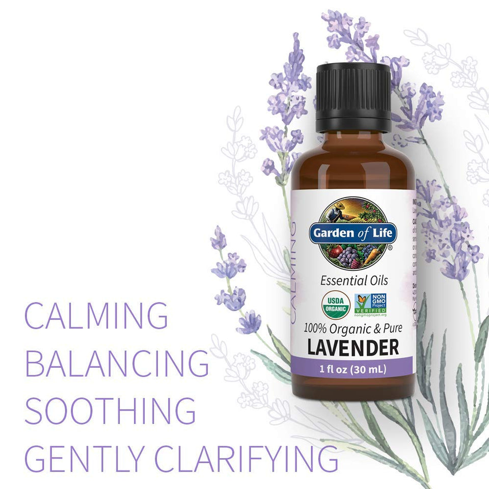Garden of Life Essential Oil, Lavender 30 ml, USDA Organic & Pure, Clean, Undiluted & Non-GMO - for Diffuser, Aromatherapy, Meditation, Skincare, Sleep - Calming, Relaxing, Soothing, 1 Fl Oz 1 Fl Oz (Pack of 1) - Premium Essential Oil Singles from Garden of Life - Just $27.89! Shop now at Kis'like