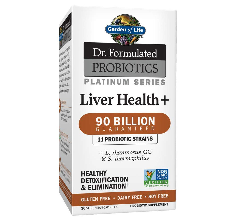 Garden of Life Dr. Formulated Probiotics Platinum Series Liver Health+ 90 Billion CFU Guaranteed, One a Day Probiotic for Healthy Detoxification & Elimination Support, Vegan, Gluten Free, 30 Capsules - Premium Lycopene from Garden of Life - Just $46.89! Shop now at KisLike