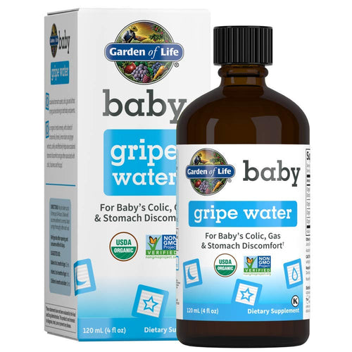 Garden of Life Baby Organic Gripe Water for Infants & Babies Nighttime or Daytime Colic, Gas & Stomach Discomfort, Herbal Remedy for Newborn Baby with Chamomile, Lemon Balm & Ginger - 4 fl oz Liquid - Premium Colic & Gas Relief from Garden of Life - Just $24.89! Shop now at KisLike