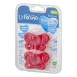 Dr. Brown’s HappyPaci 100% Silicone Pacifier, 0-6m, Pink, 2 Count - Premium Pacifiers & Teethers from Dr. Brown's - Just $10.99! Shop now at Kis'like