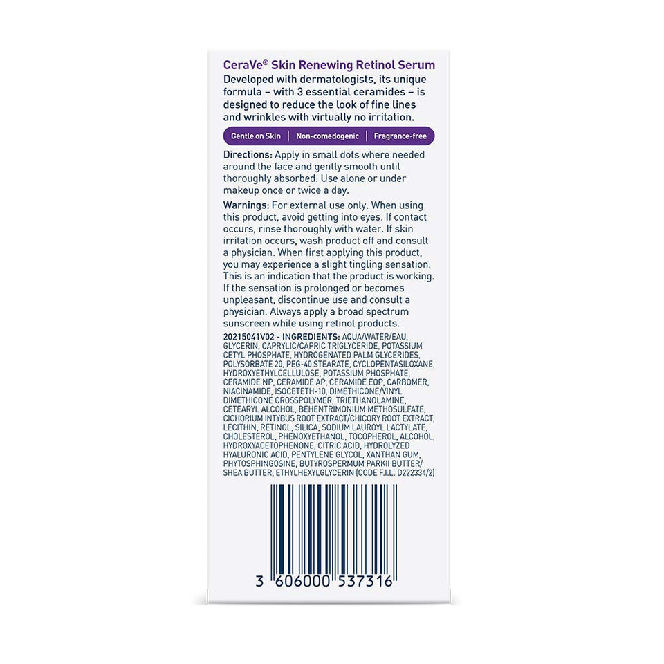 CeraVe Anti Aging Retinol Serum | Cream Serum for Smoothing Fine Lines and Skin Brightening | With Retinol, Hyaluronic Acid, Niacinamide, and Ceramides | 1 Ounce 1 Fl Oz (Pack of 1) - Premium Serums from CeraVe - Just $22.89! Shop now at KisLike