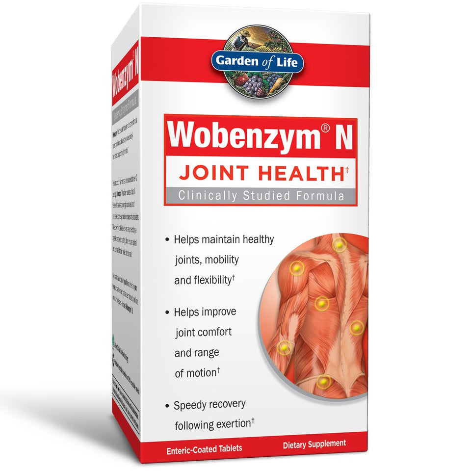 Garden of Life Joint Supplement for Men and Women - Wobenzym N Systemic Enzymes, Clinically Studied Formula for Healthy Joints, Mobility, Flexibility, Post-Exercise Recovery, Gluten Free, 200 Tablets - Premium Multi-Enzymes from Garden of Life - Just $52.89! Shop now at Kis'like