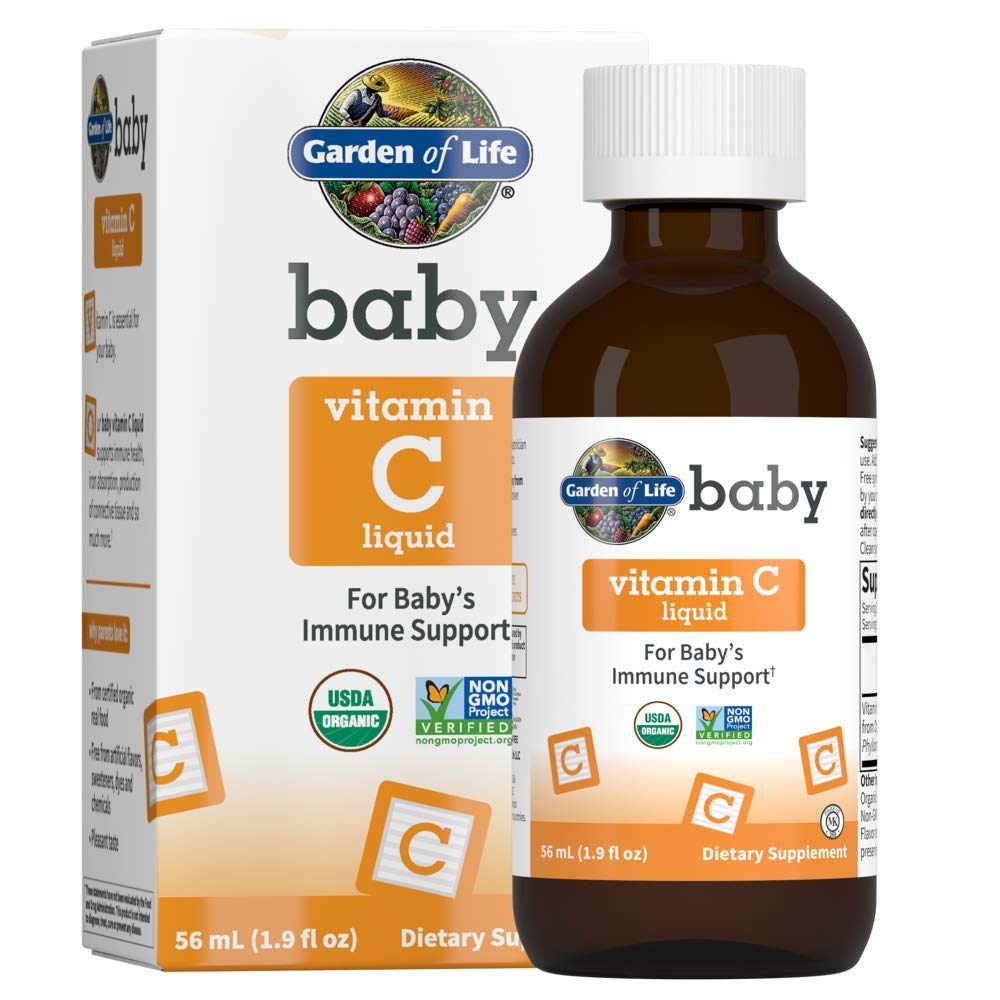 Garden of Life Baby Vitamin C Drops for Infants and Toddlers, Organic Whole Food Liquid Vitamin C 45mg Immune Support for Babies from Amla Fruit, Citrus Flavor, Vegan & Gluten Free, 56 mL (1.9 fl oz) - Premium Vitamin C from Garden of Life - Just $14.89! Shop now at Kis'like