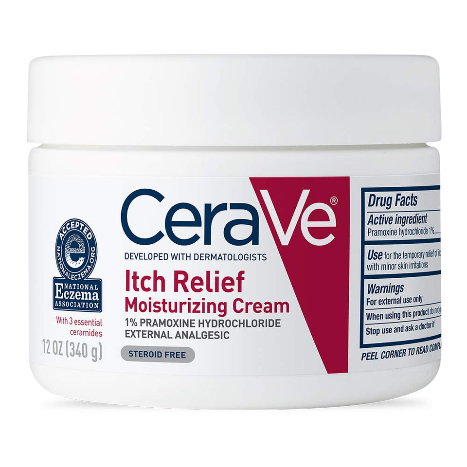 CeraVe Moisturizing Cream for Itch Relief | Anti Itch Cream with Pramoxine Hydrochloride | Relieves Itchy with Minor Skin Irritations, Sunburn Relief, Bug Bites | Fragrance Free | 12 Ounce 12 Ounce (Pack of 1) - Premium Eczema, Psoriasis & Rosacea Care from CeraVe - Just $23.89! Shop now at KisLike